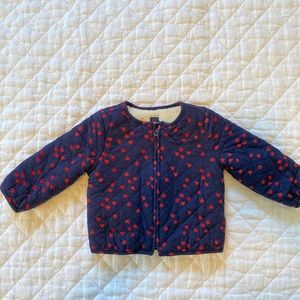 GAP Sherpa lined jacket with hearts! ❤️💙